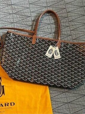 New Goyard St. Louis PM Tote - Black/Tan